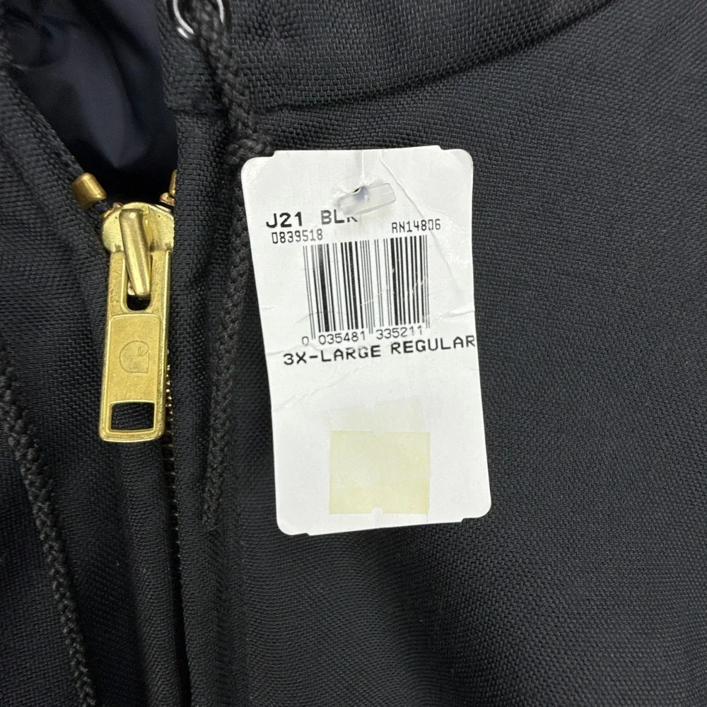 Carhartt Extremes Active Jacket Nylon Quilt Lined Mens 3XL J21 BLK Black NOS NWT